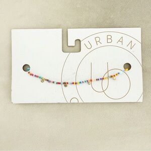 NWT Urban Outfitters Rainbow Mini Bead Charm Necklace